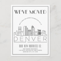 Denver Skyline Modern Deco | Change of Address