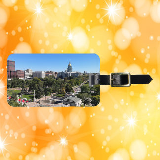 Denver Skyline View Capitol Dome Photograph Luggage Tag