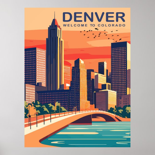 Denver, Southplatte River, Colorado, Travel  Poster (Front)