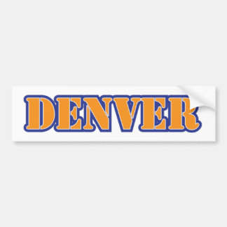Denver Stencil Orange Blue Bumper Sticker