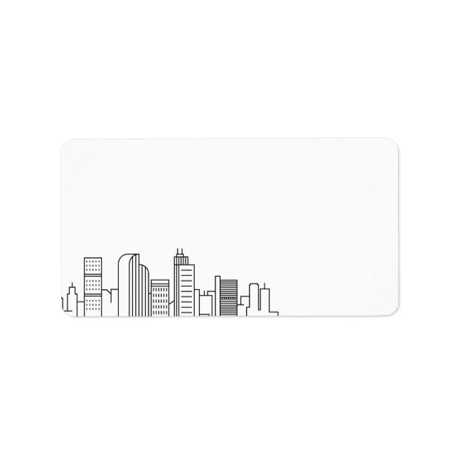 Denver Stylised Skyline | Blank Label (Front)