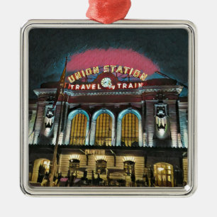Denver Union Station Metal Tree Decoration
