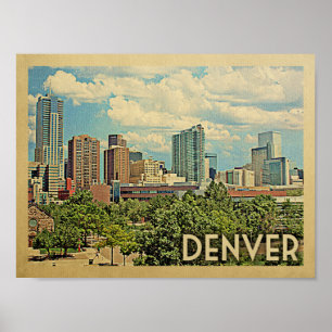 Denver Vintage Travel Poster