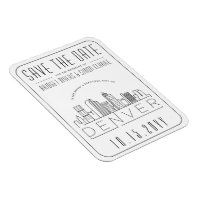 Denver Wedding Stylized Skyline Save the Date