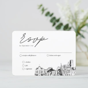 Denver Wedding Traditional RSVP Meal Option Enclosure Card