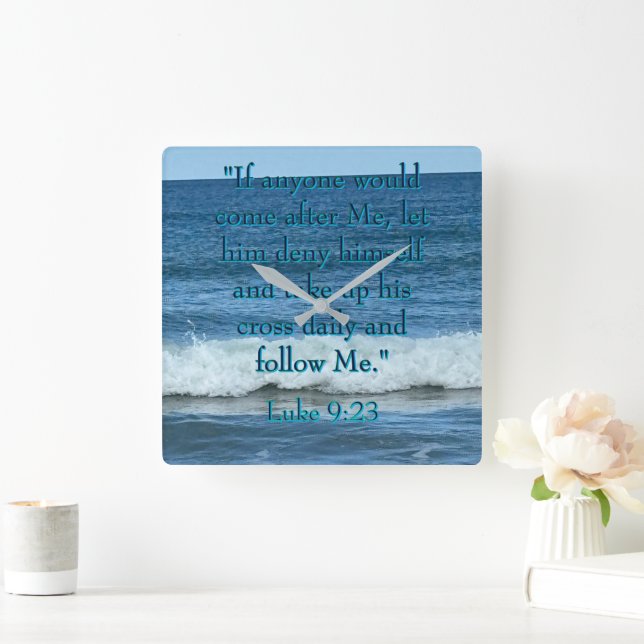 Deny Yourself  Square Wall Clock (Home)