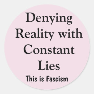 Denying Reality Classic Round Sticker