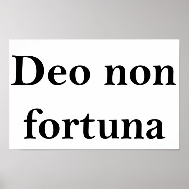Deo non fortuna poster (Front)