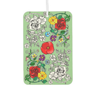 Deodorizer Flower mats with poppy Car Air Freshener