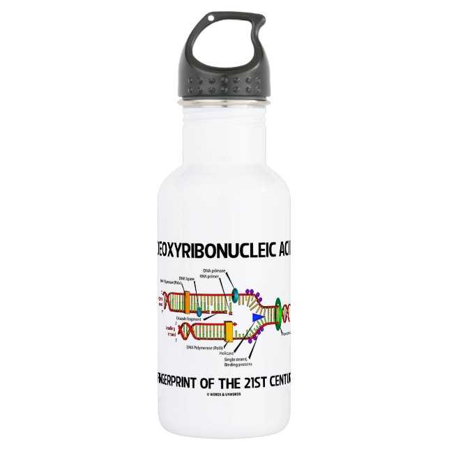 Deoxyribonucleic Acid Fingerprint Of 21st Century 532 Ml Water Bottle (Front)