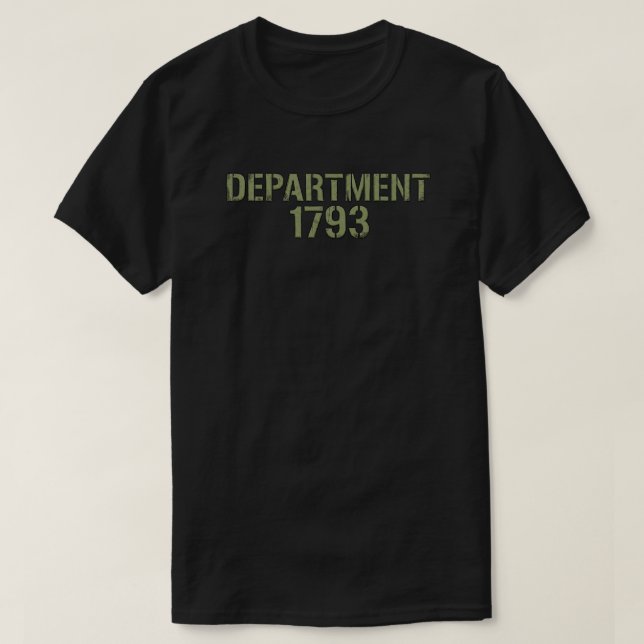 Department 1793 Dark T-Shirt (Design Front)