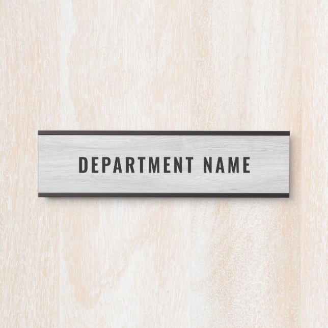 Department Name Door Sign (Front)