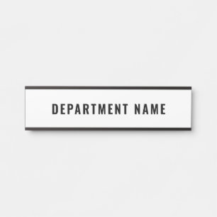 Department Name Door Sign