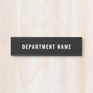 Department Name Door Sign