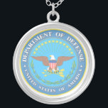 Department of Defence Silver Plated Necklace<br><div class="desc">The United States Department of Defence (USDOD, DOD or DoD, initially briefly referred to as the National Military Establishment or NME) is the U.S. federal department allocated the largest level of budgetary resources and charged with coordinating and supervising all agencies and functions of the government relating directly to national security...</div>