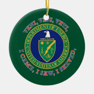 Department of Energy DOE VVV Shield Ceramic Tree Decoration