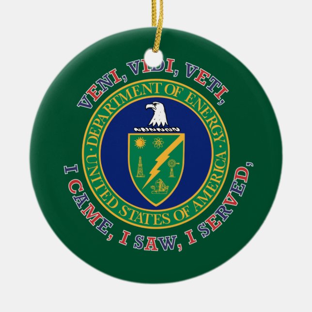 Department of Energy DOE VVV Shield Ceramic Tree Decoration (Front)