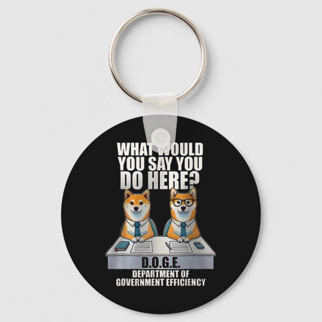 Department Of Government Efficiency D.o.g.e Doge  Key Ring (Front)