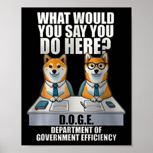Department Of Government Efficiency D.o.g.e Doge Poster