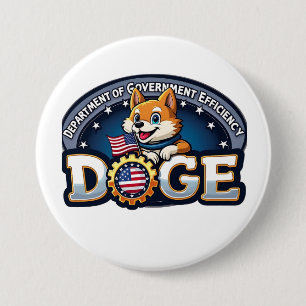 Department Of Government Efficiency Doge Dog 7.5 Cm Round Badge