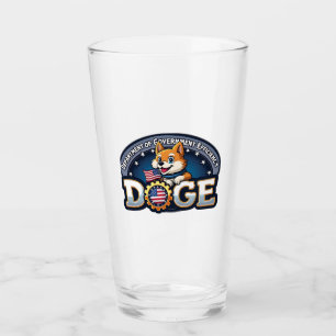 Department Of Government Efficiency Doge Dog Glass
