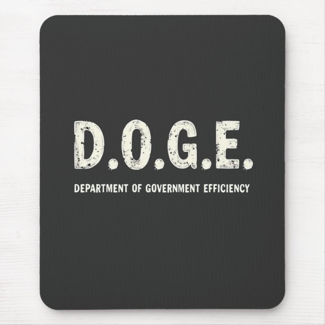 Department Of Government Efficiency Doge Dog   Mouse Mat (Front)