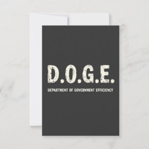Department Of Government Efficiency Doge Dog   Thank You Card