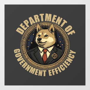 Department Of Government Efficiency Doge Dog Window Cling