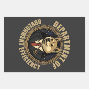 Department Of Government Efficiency Doge Dog Wrapping Paper Sheet