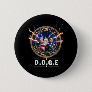 Department Of Government Efficiency Doge Trump 47t 6 Cm Round Badge