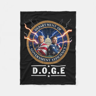 Department Of Government Efficiency Doge Trump Fleece Blanket