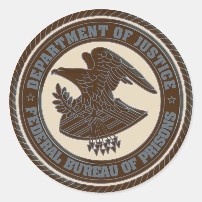 Department of Justice | Eagle Classic Round Sticker (Front)