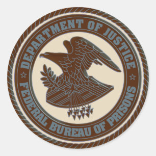 Department of Justice   Eagle Classic Round Sticker