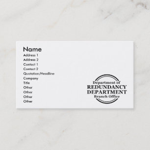 Department of Redundancy Business Profile Card