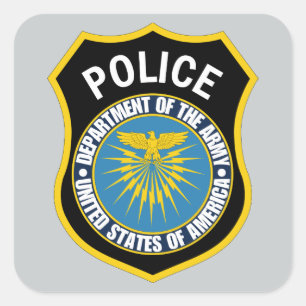Department of the Army Police Square Sticker