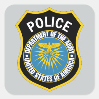 Department of the Army Police Square Sticker