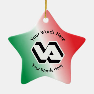 Department of Veterans Affairs VA Logo Ceramic Tree Decoration