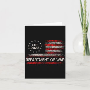 Department Of War Established 2025 Re-established  Card