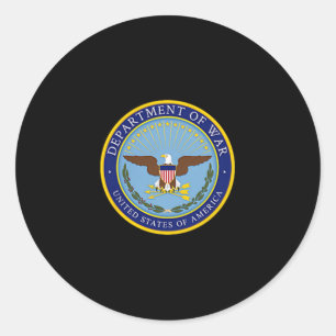 Department Of War Established 2025 Re-established  Classic Round Sticker