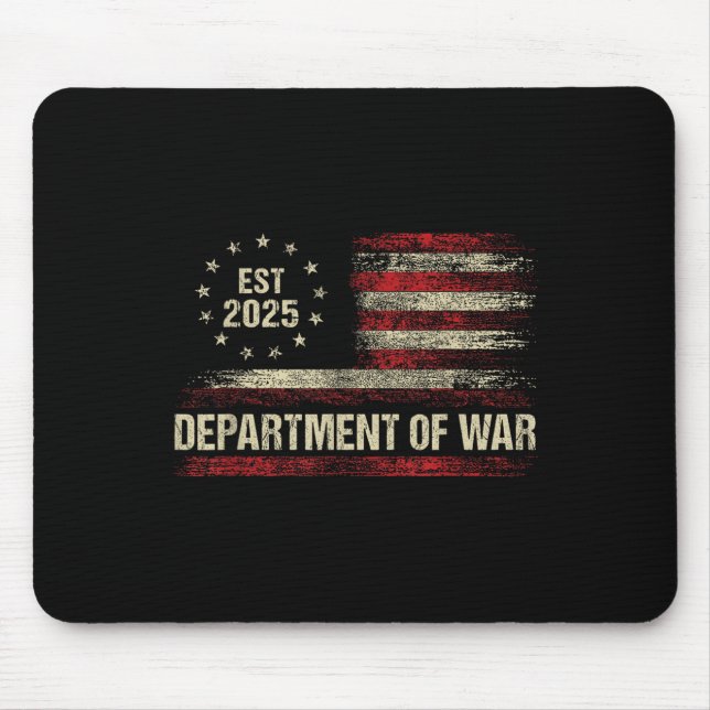 Department Of War Established 2025 Re-established  Mouse Mat (Front)