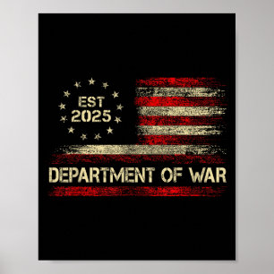 Department Of War Established 2025 Re-established Poster