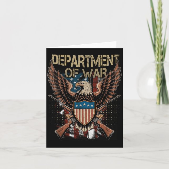Department Of War Shirt Established 2025 Re-establ Card (Front)