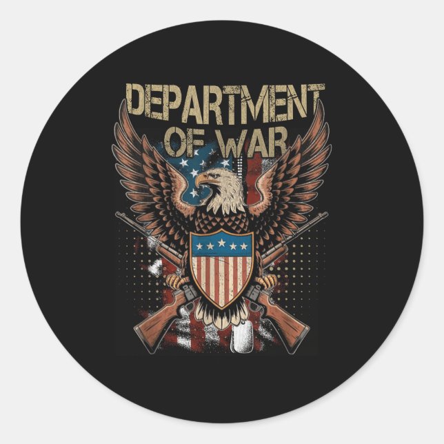 Department Of War Shirt Established 2025 Re-establ Classic Round Sticker (Front)