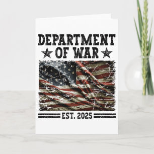 Department Of War Usa Camouflage Flag Department O Card