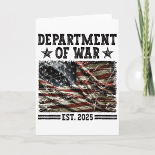 Department Of War Usa Camouflage Flag Department O Card