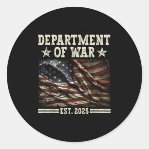 Department Of War Usa Camouflage Flag Department O Classic Round Sticker