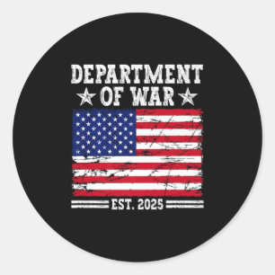 Department Of War Usa Camouflage Flag Department O Classic Round Sticker