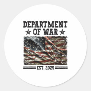 Department Of War Usa Camouflage Flag Department O Classic Round Sticker