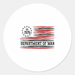 Department Of War Usa Camouflage Flag Department O Classic Round Sticker