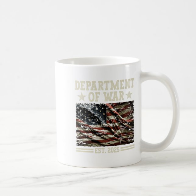 Department Of War Usa Camouflage Flag Department O Coffee Mug (Right)